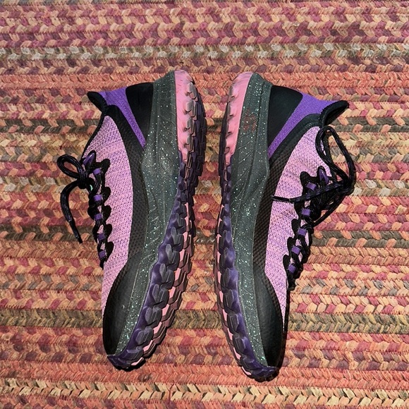 MERRELL PURPLE KNIT LACE UP ATHLETIC SHOES hiking walking running - Picture 3 of 7